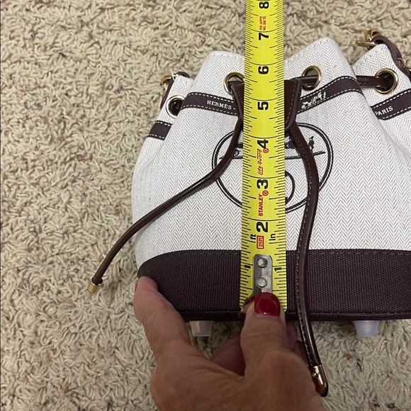 Hermès Beige and Brown up-cycled Bucket Bag - Picture 8 of 12